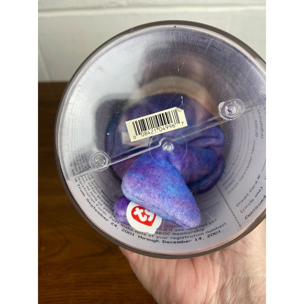 VTG Ty Beanie Babies Clubby IV Purple Plush Bear Official Club Collector Kit NIB - Picture 6 of 6